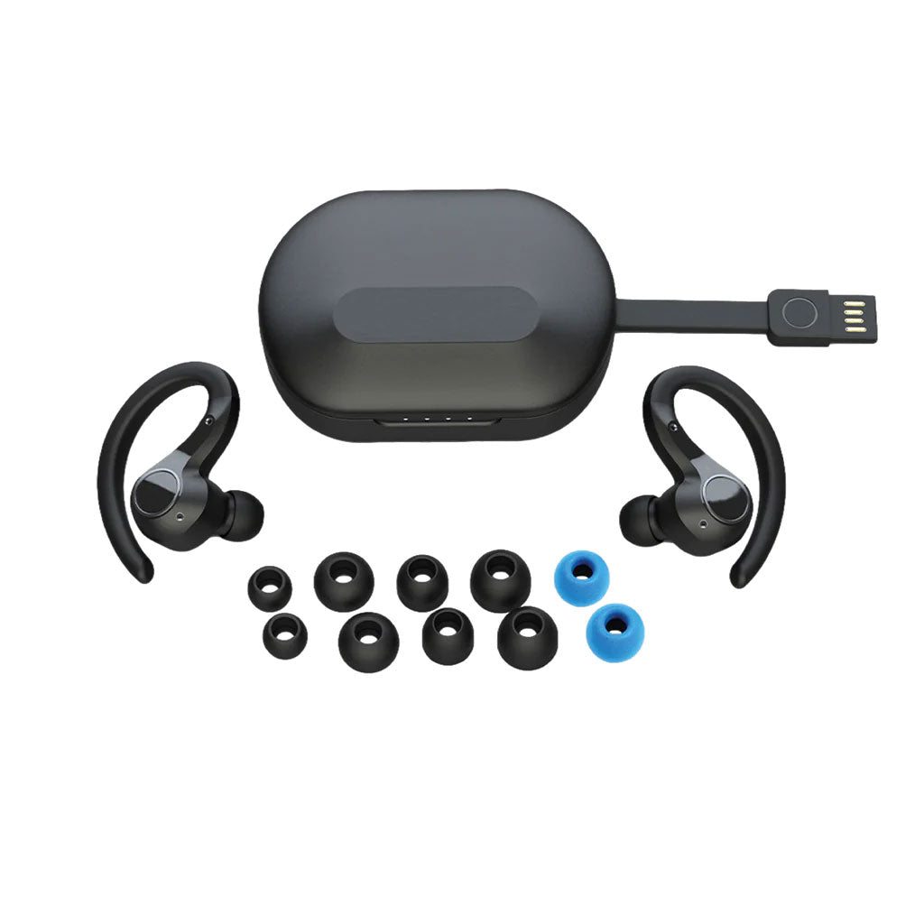 SonidoLab Sensory Sport ANC True Wireless In-Ear Bluetooth Kopfhörer, kabellos, 70h Wiedergabe, Active Noise Cancelling, IP66, ANC App, kabellose Ladebox, 3 Soundmodi + Filmodus - Bild 4