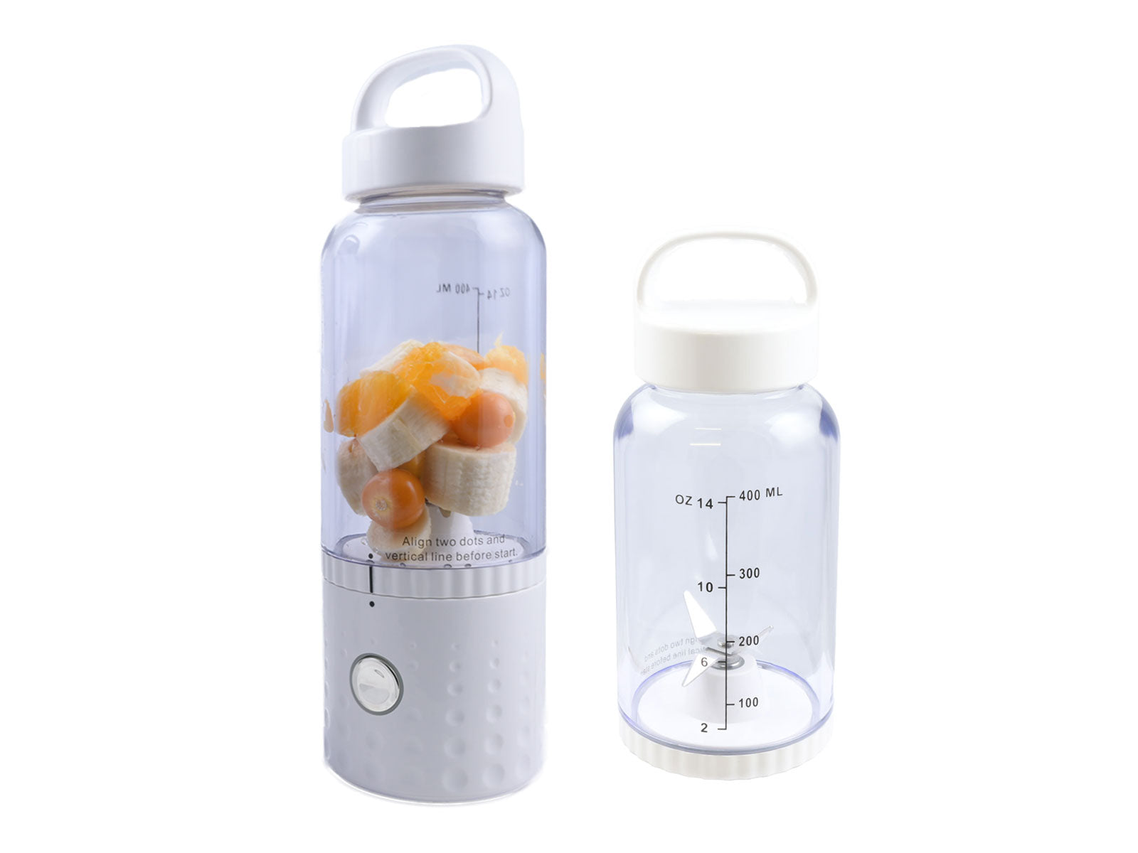 vitaliano tragbarer Smoothie Maker to go im Bundle mit extra Flasche, 500ml, USB, spülmaschinenfest, leichter Mixer für Frische unterwegs, dt. Anleitung - Bild 1